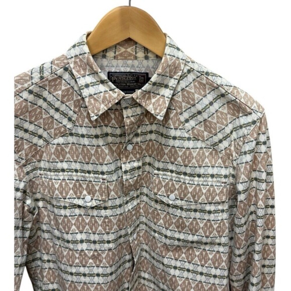 Pendleton Thomas Kay Medium Pearl Snap Western Shirt Aztec Southwest Design